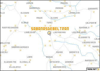 map of Sabanas de Beltrán