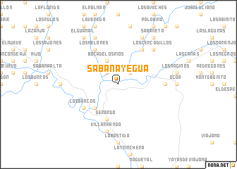 map of Sabana Yegua