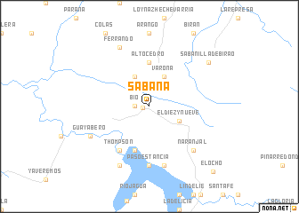 map of Sabana