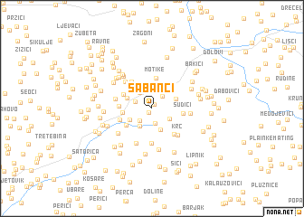 map of Šabanci