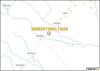 map of Sabaneta del Tigre