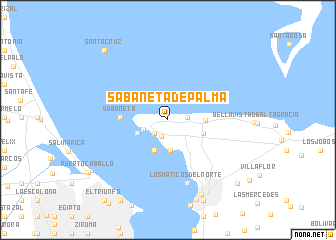 map of Sabaneta de Palma