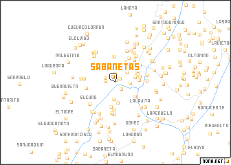 map of Sabanetas