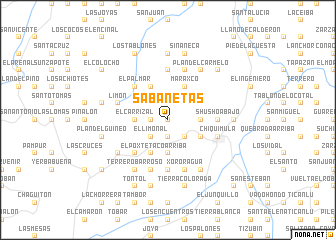 map of Sabanetas