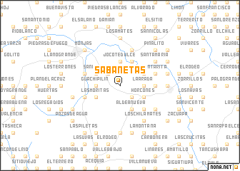 map of Sabanetas