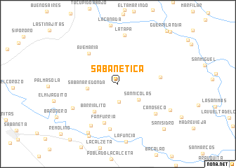 map of Sabanetica