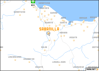 map of Sabanilla