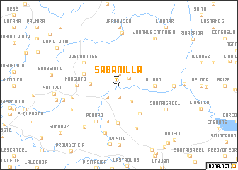 map of Sabanilla