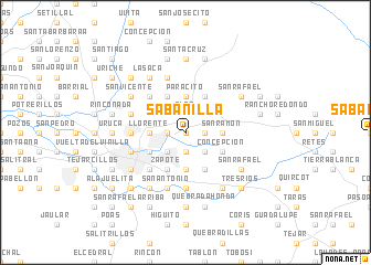 map of Sabanilla