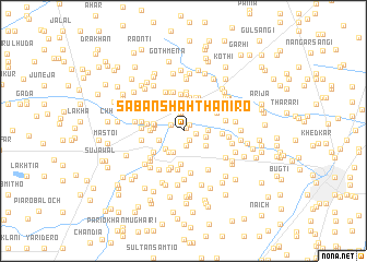 map of Sāban Shāh Thāniro