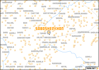 map of Sāba Sher Khān