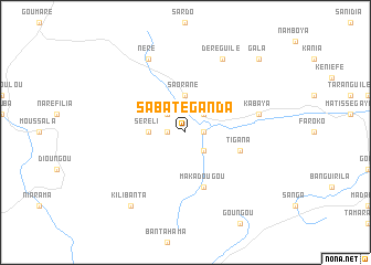 map of Sabatéganda