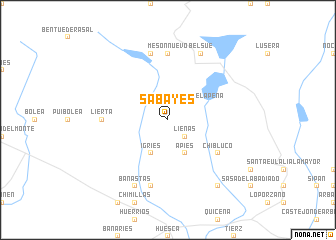 map of Sabayés