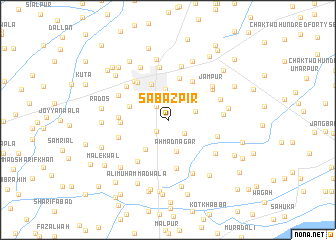 map of Sabaz Pīr