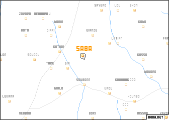 map of Saba