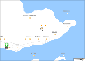 map of Saba