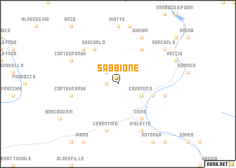 map of Sabbione