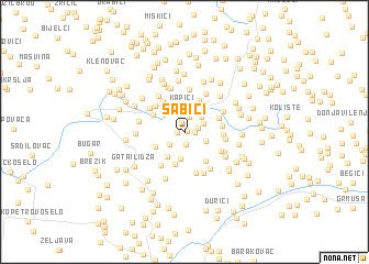 map of Šabići