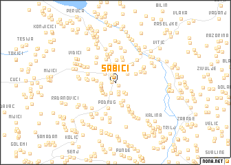 map of Šabići