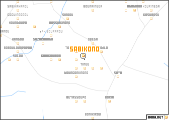 map of Sabikono