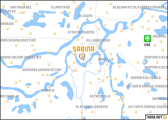 map of Sabina