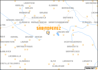 map of Sabino Pérez
