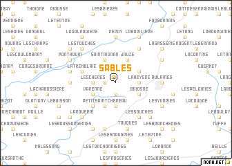 map of Sables