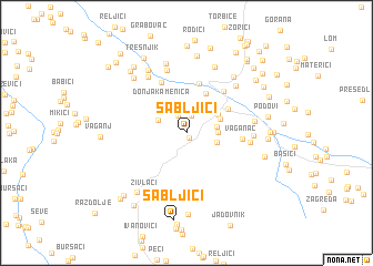 map of Sabljići