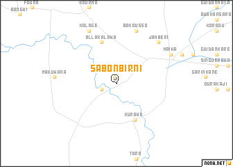 map of Sabon Birni
