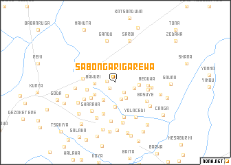 map of Sabon Gari Garewa