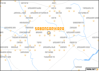 map of Sabon Gari Kara