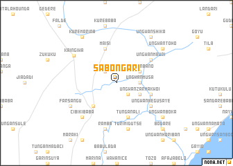 map of Sabon Gari