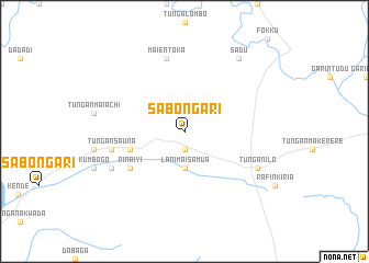 map of Sabon Gari