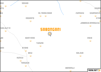 map of Sabon Gari