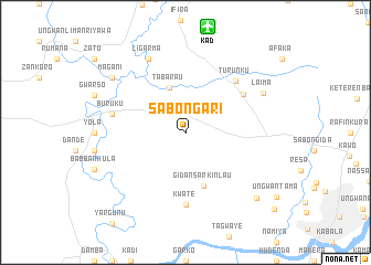 map of Sabon Gari