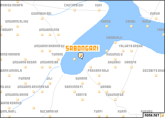 map of Sabon Gari