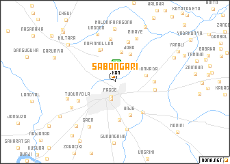 map of Sabon Gari