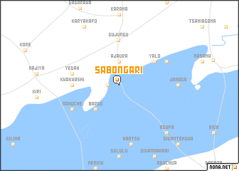 map of Sabon Gari