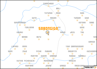 map of Sabongida