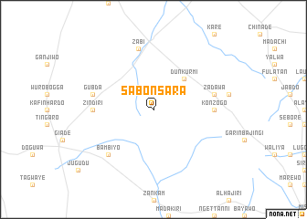 map of Sabon Sara