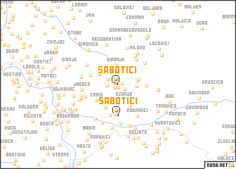 map of Šabotići