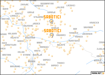 map of Šabotići