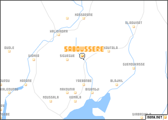 map of Sabousséré