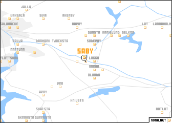 map of Säby