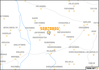 map of Sabzābād