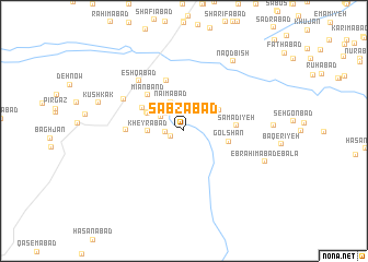 map of Sabzābād