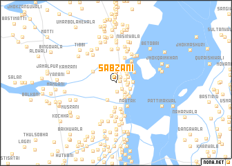 map of Sabzāni