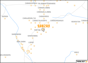 map of Sabzān