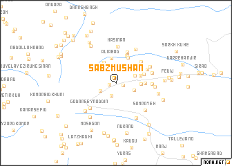 map of Sabz Mūshān