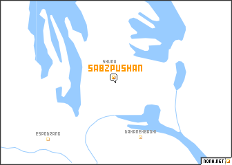 map of Sabz Pūshān